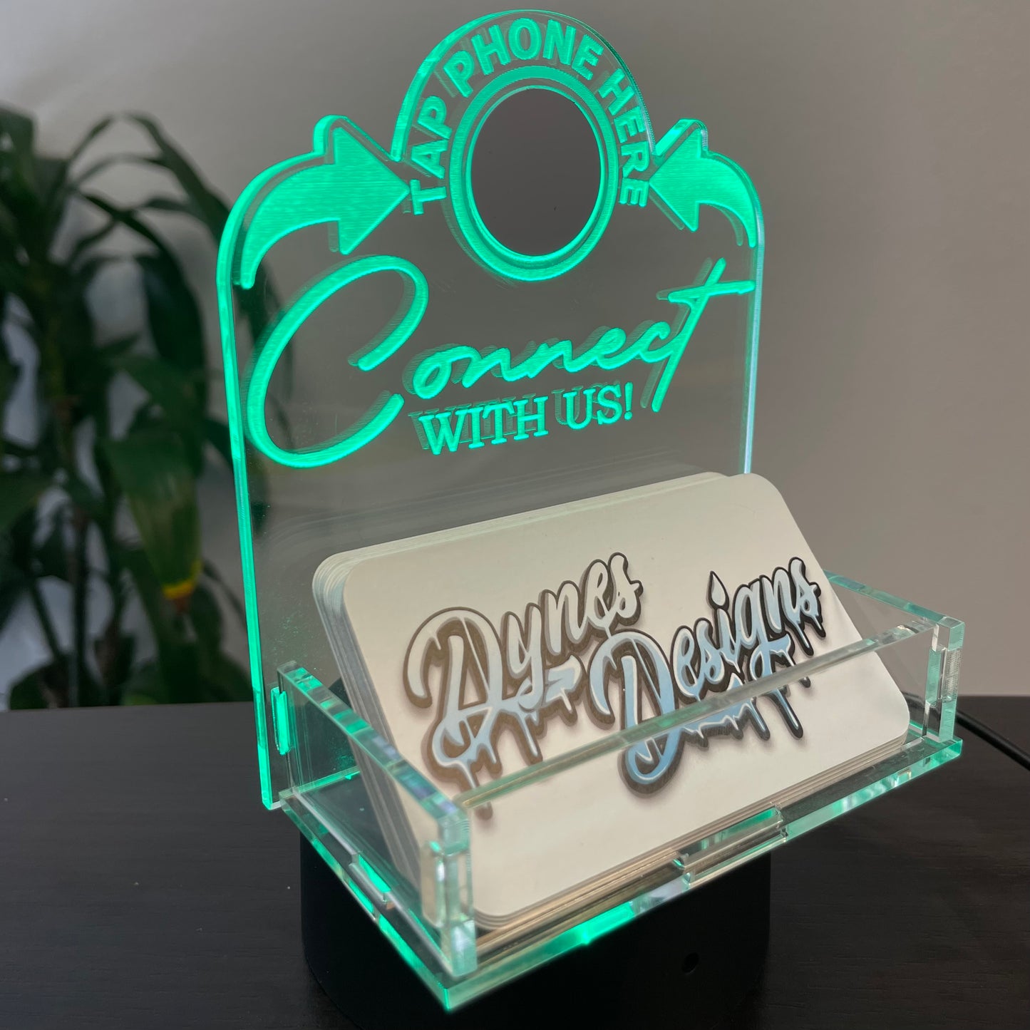Business Card Holder "Connect with us"