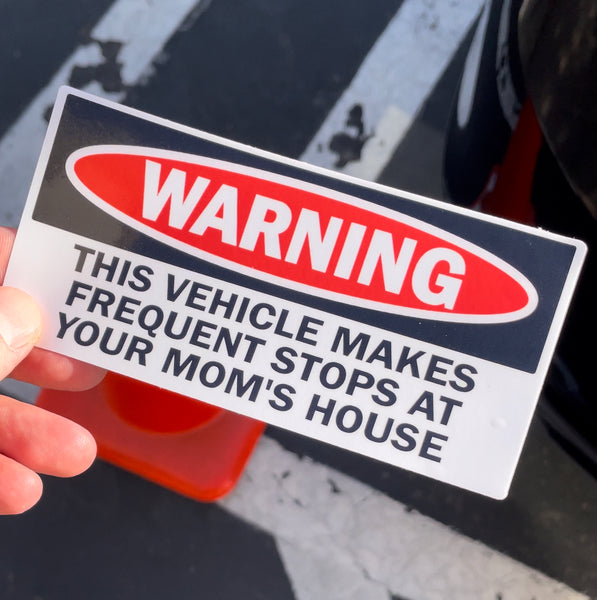 Warning vinyl decal (6 inches)