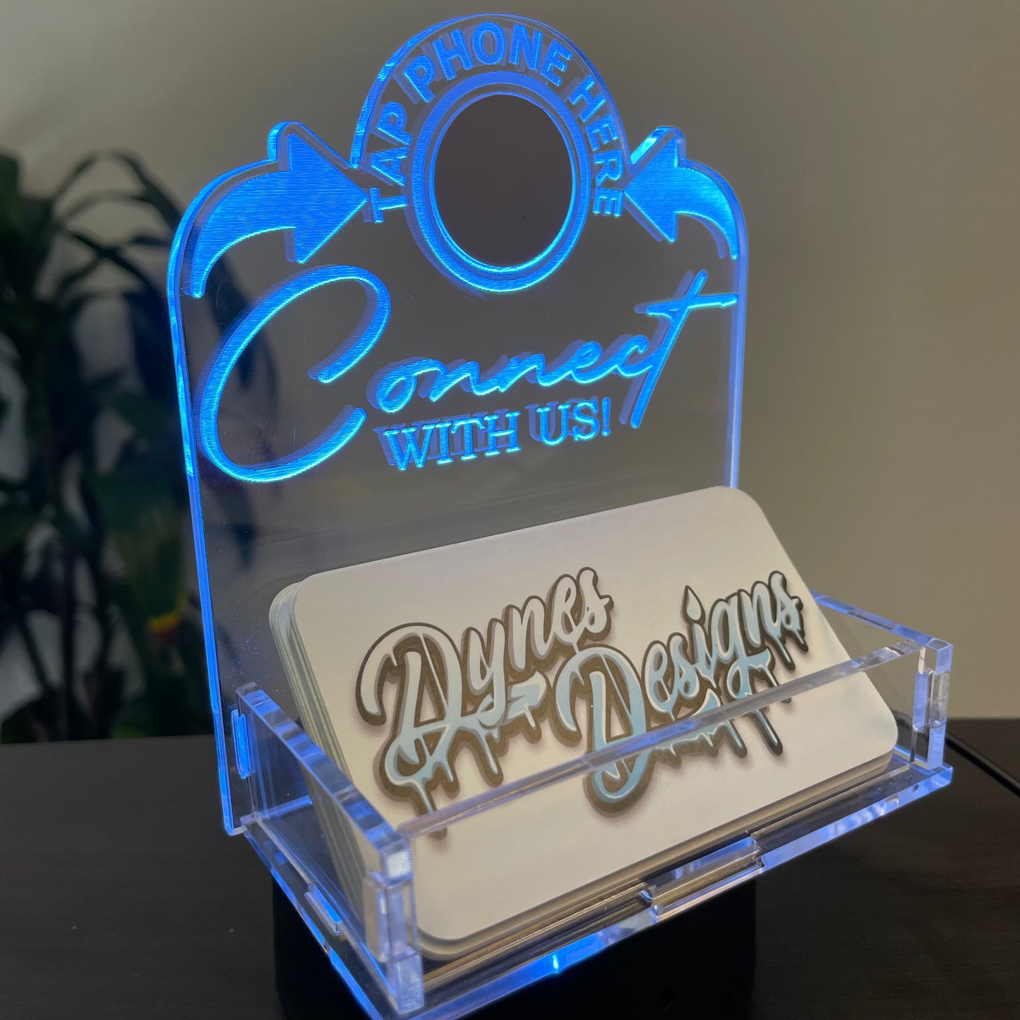 Business Card Holder "Connect with us"